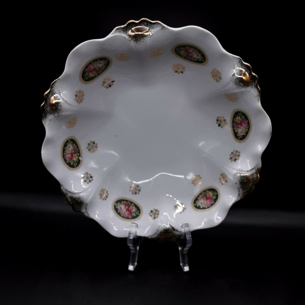Vintage Silesia Porcelain Bowl Germany K.St.T  Floral